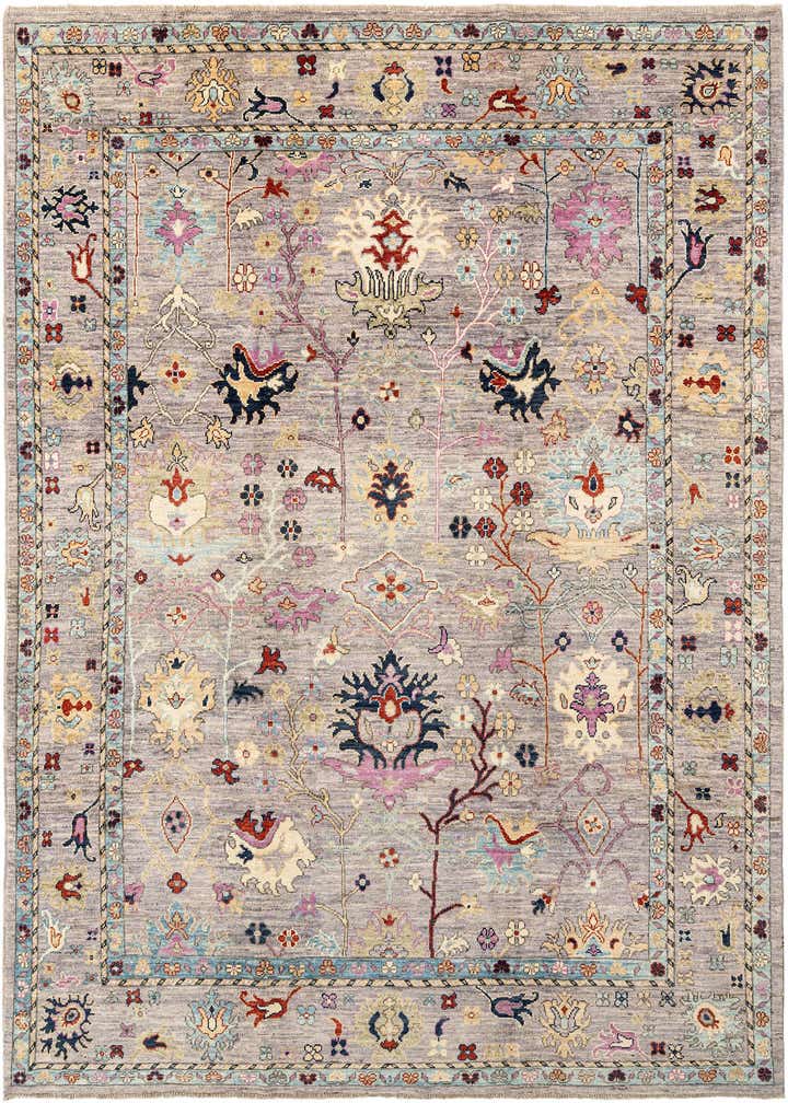 8' 2 x 10' Hand Knotted Oushak Rug