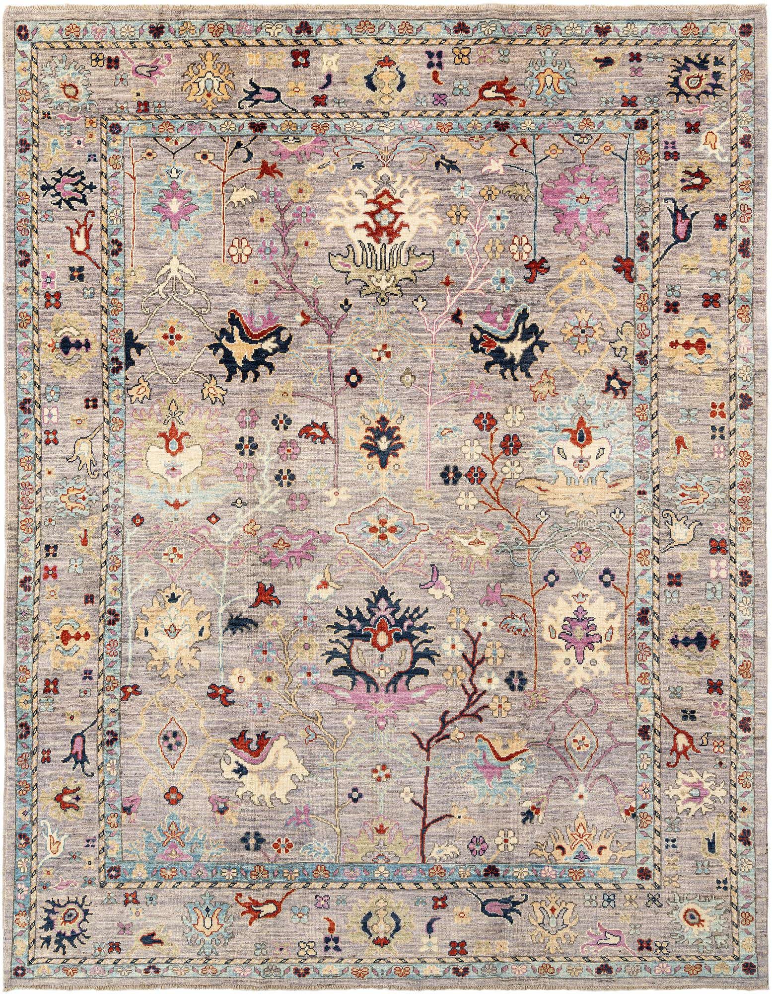 8' 2 x 10' Hand Knotted Oushak Rug