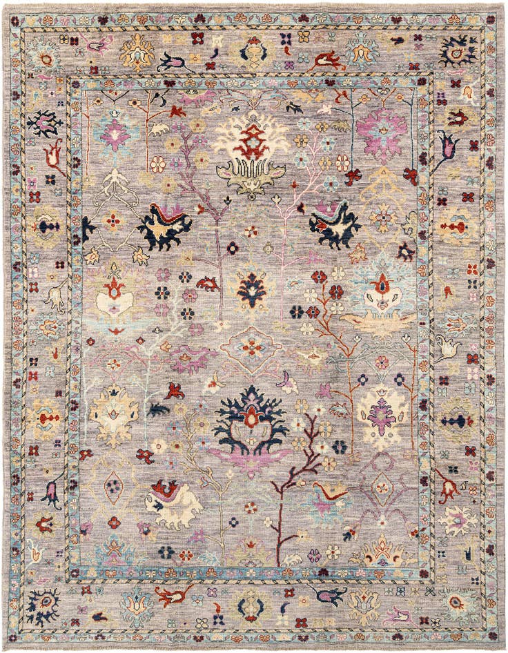 Detail image of 8' 2 x 10' Hand Knotted Oushak Rug