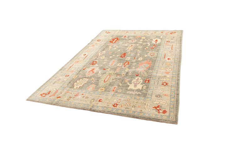 6' 6 x 9' 7 Hand Knotted Oushak Rug