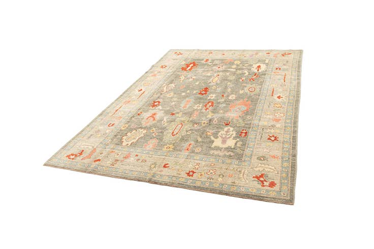 Detail image of 6' 6 x 9' 7 Hand Knotted Oushak Rug