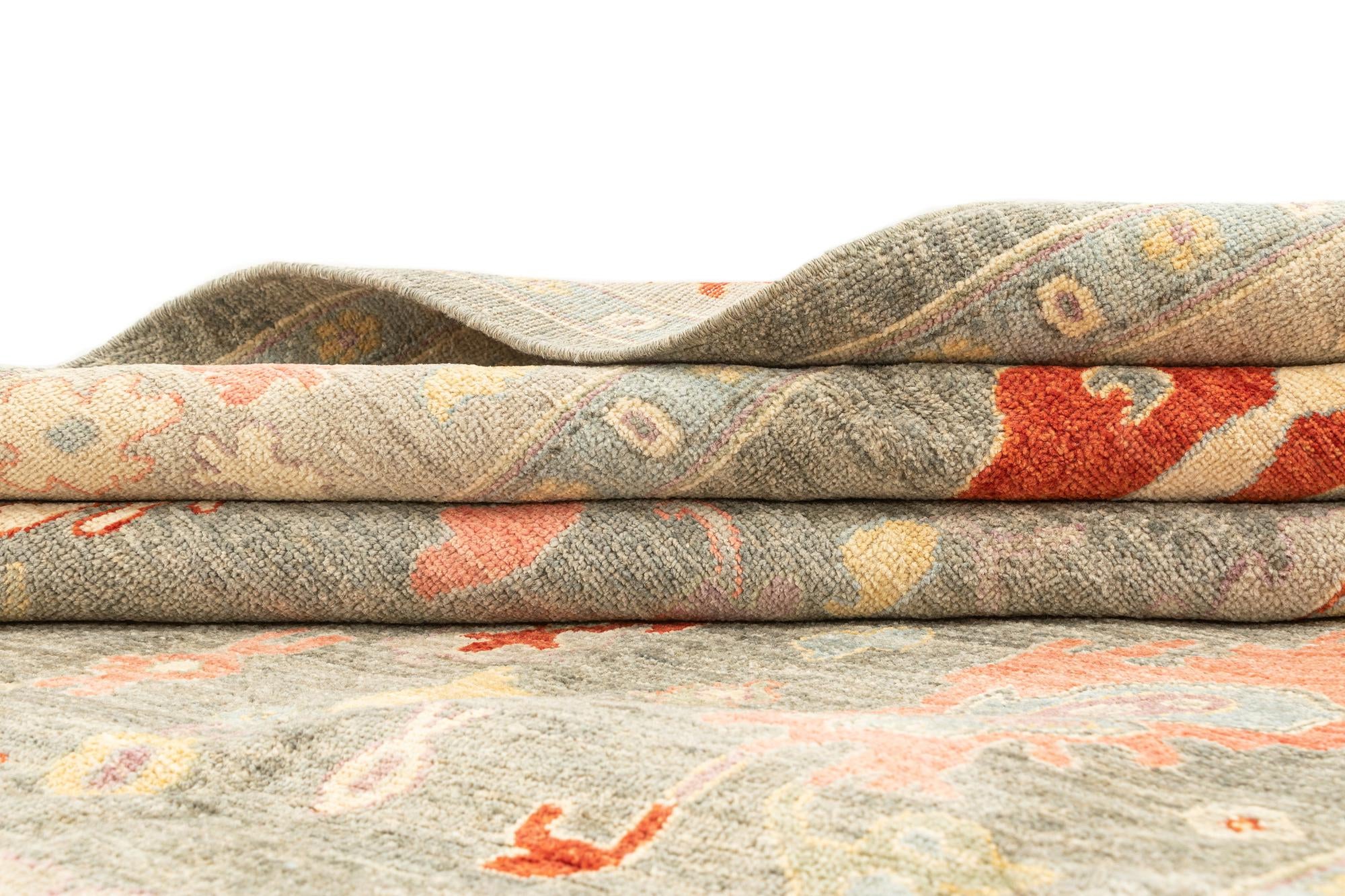 6' 6 x 9' 7 Hand Knotted Oushak Rug