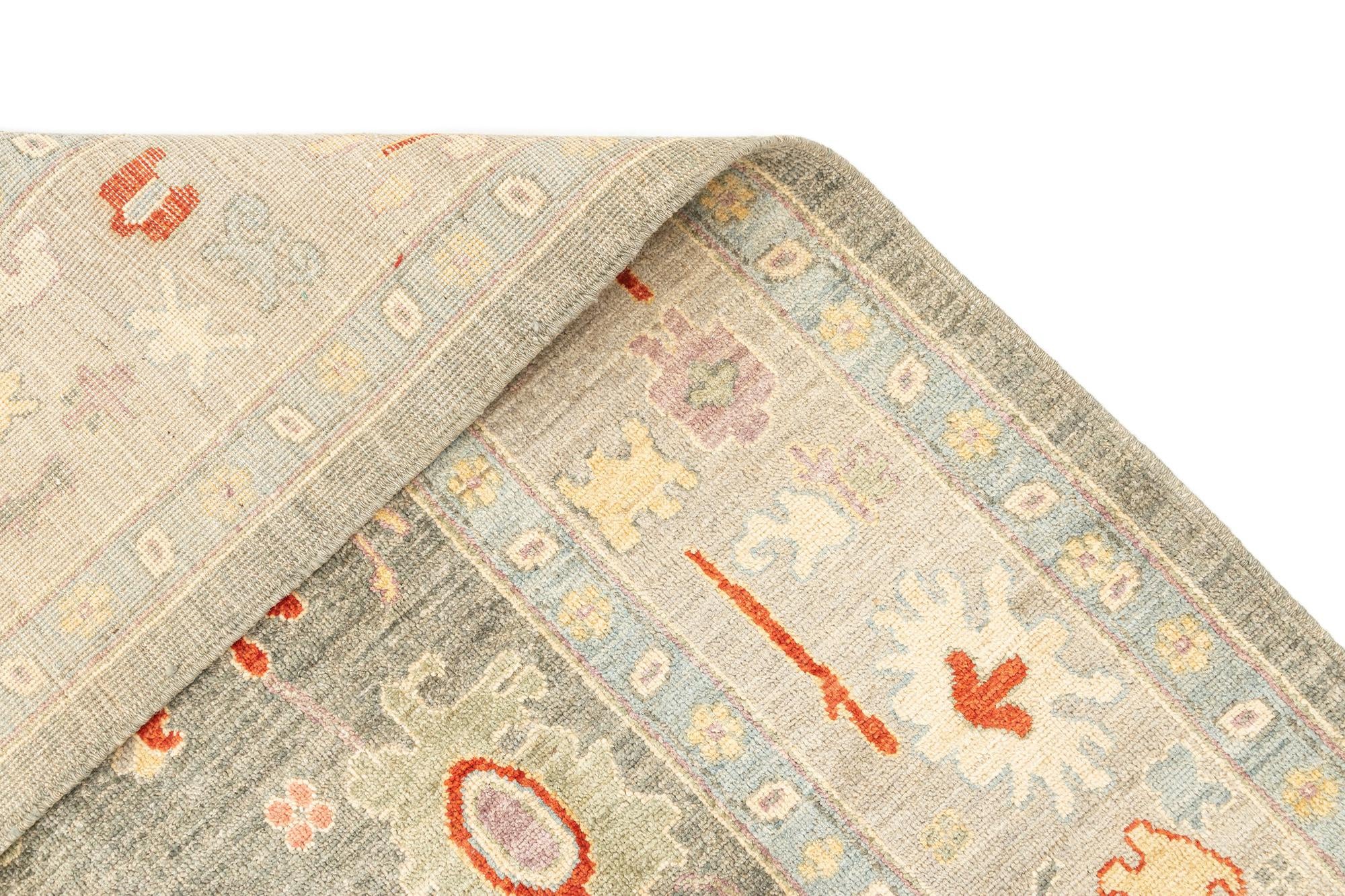 6' 6 x 9' 7 Hand Knotted Oushak Rug