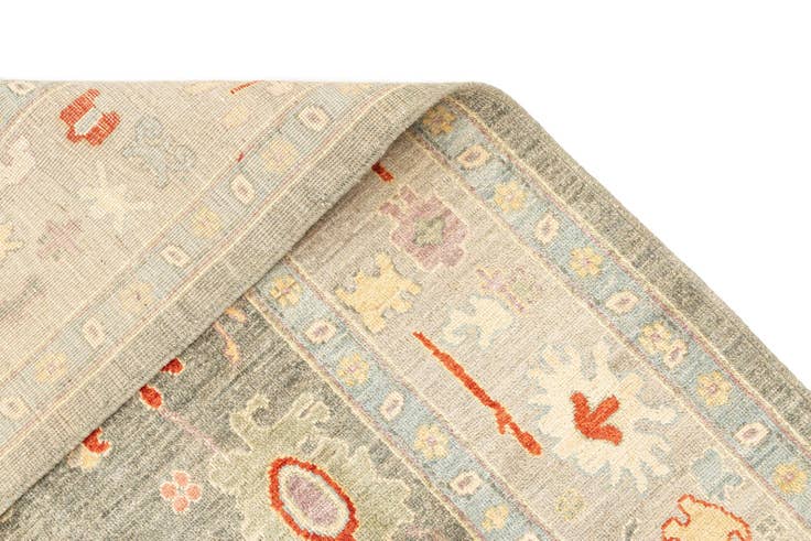 Detail image of 6' 6 x 9' 7 Hand Knotted Oushak Rug