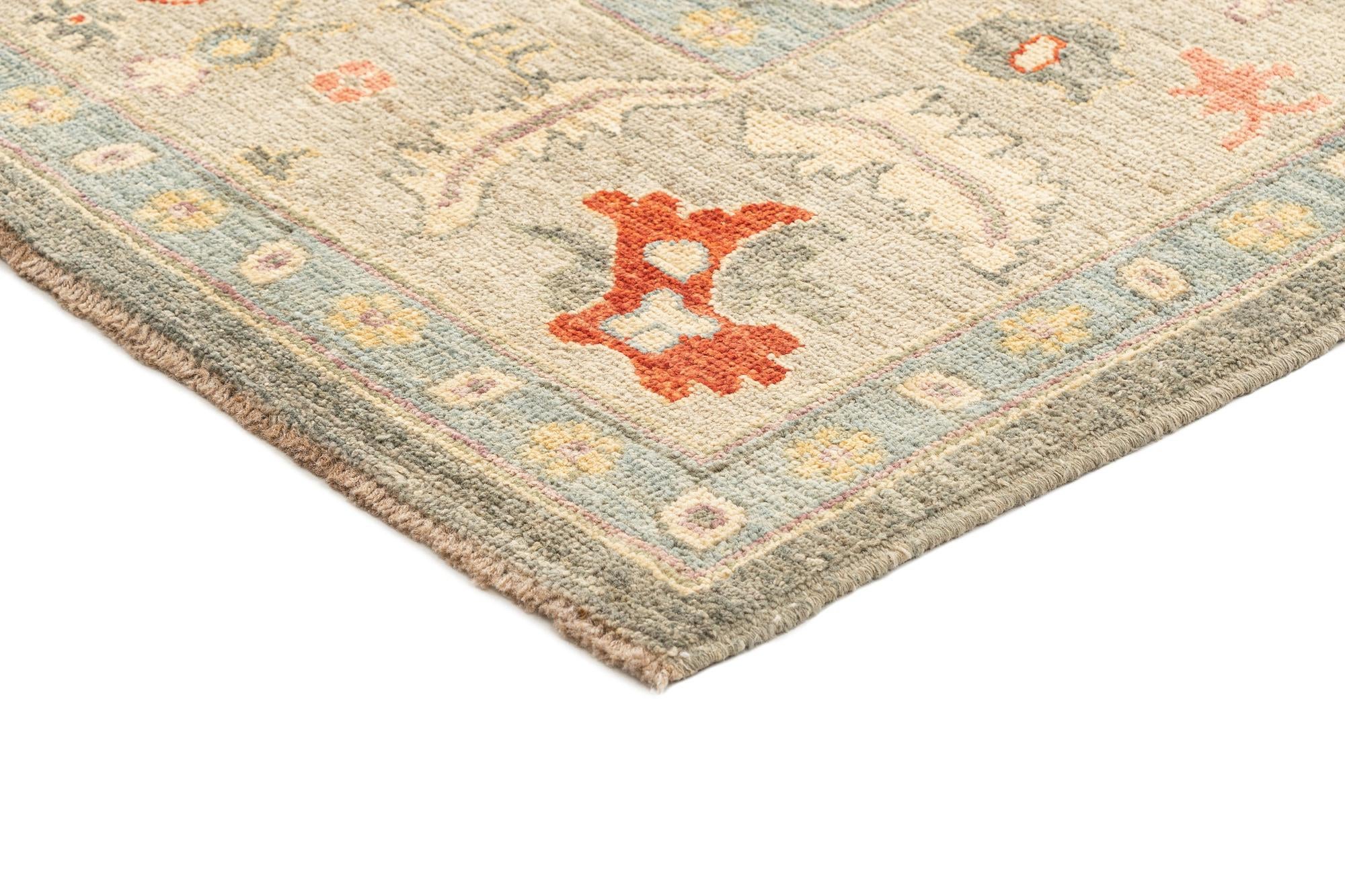 6' 6 x 9' 7 Hand Knotted Oushak Rug