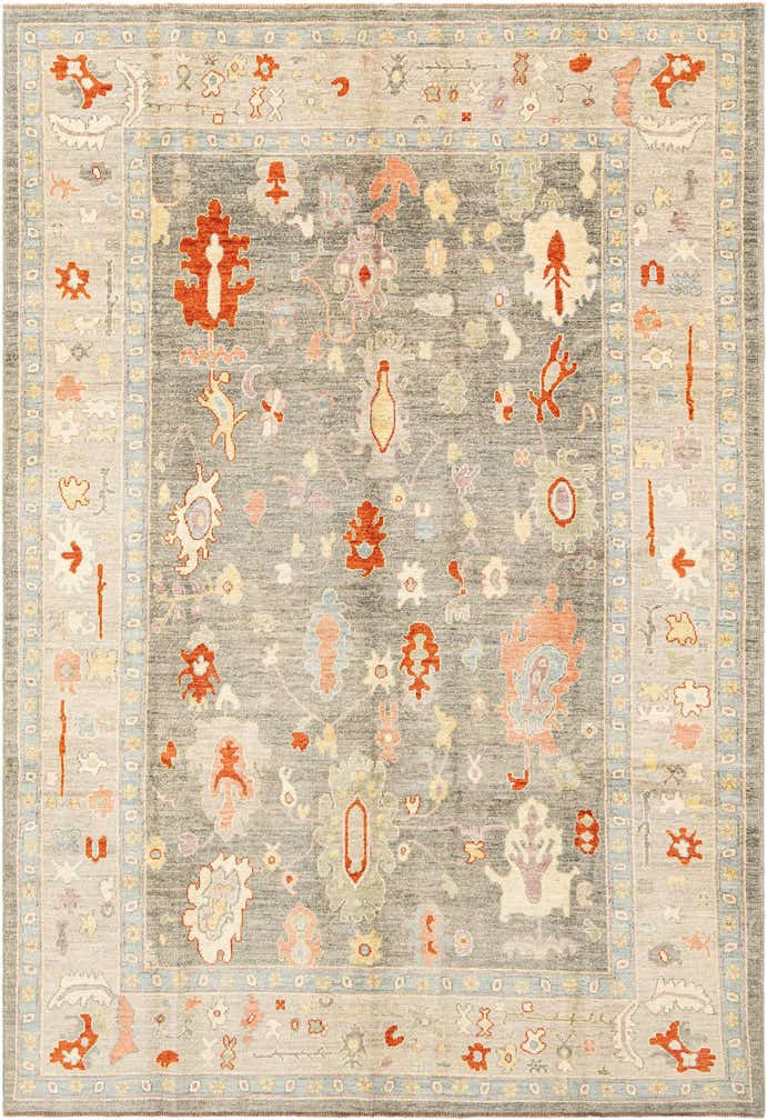 6' 6 x 9' 7 Hand Knotted Oushak Rug