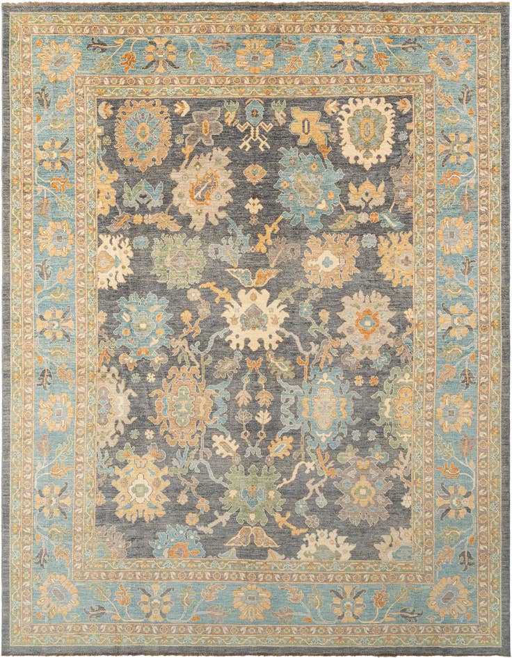 Detail image of 11' 5 x 14' 7 Hand Knotted Oushak Rug
