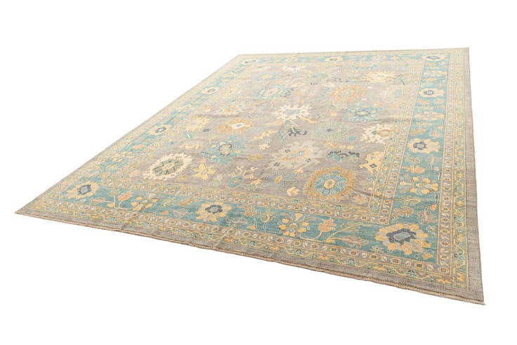 Detail image of 11' 8 x 14' 10 Hand Knotted Oushak Rug