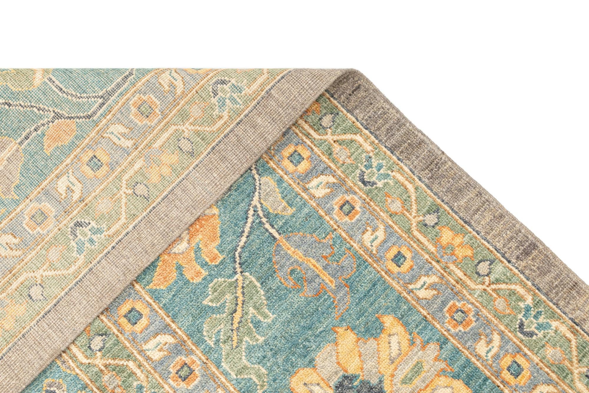 11' 8 x 14' 10 Hand Knotted Oushak Rug