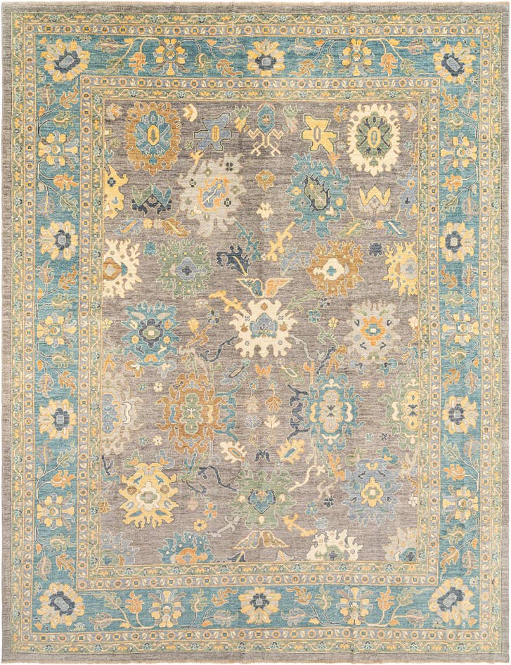 Detail image of 11' 8 x 14' 10 Hand Knotted Oushak Rug
