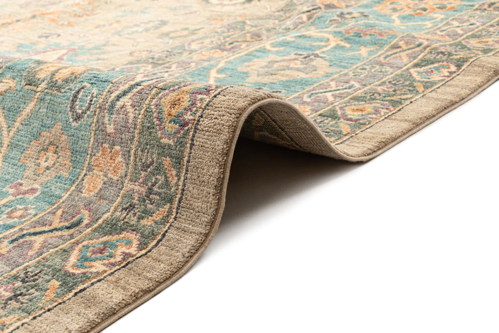 13' 1 x 19' 2 Hand Knotted Oushak Rug