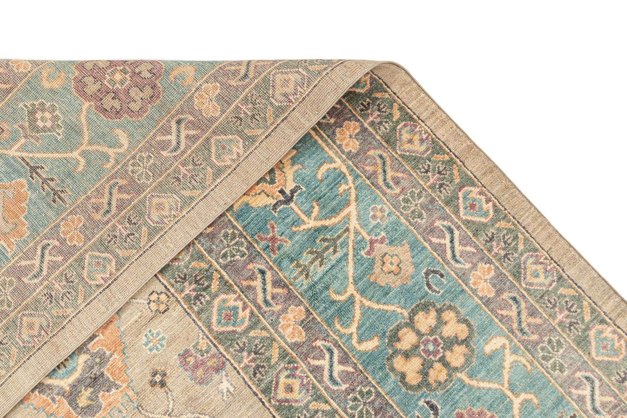 13' 1 x 19' 2 Hand Knotted Oushak Rug