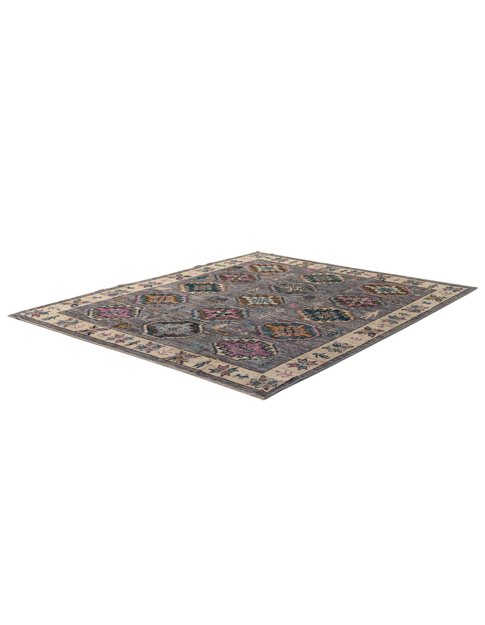 8' 1 x 9' 10 Hand Knotted Oushak Wool Rug