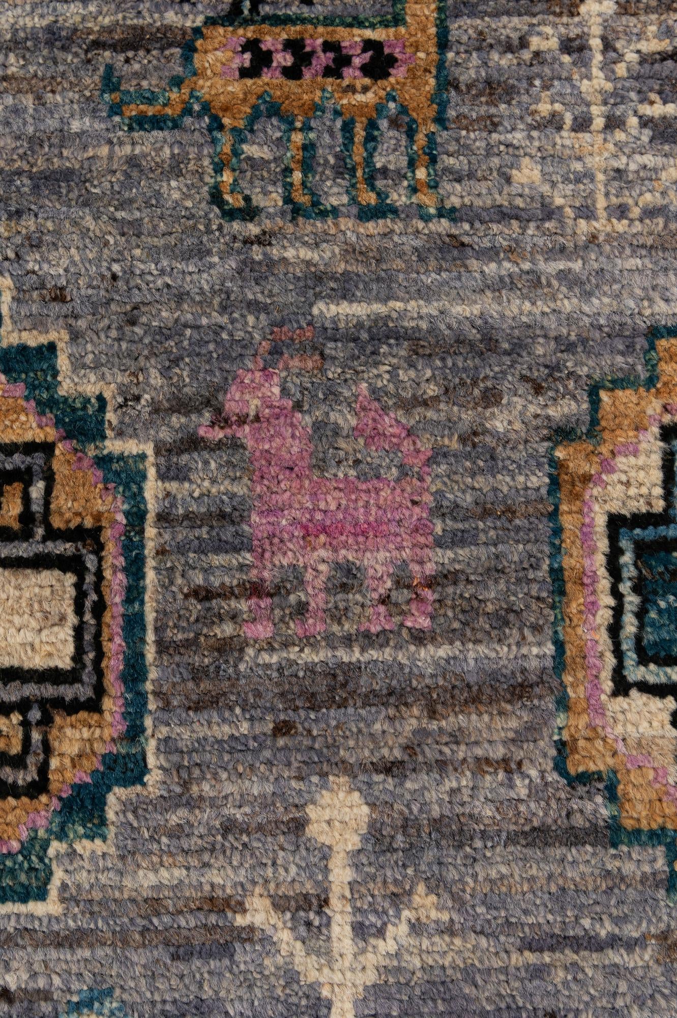 8' 1 x 9' 10 Hand Knotted Oushak Wool Rug
