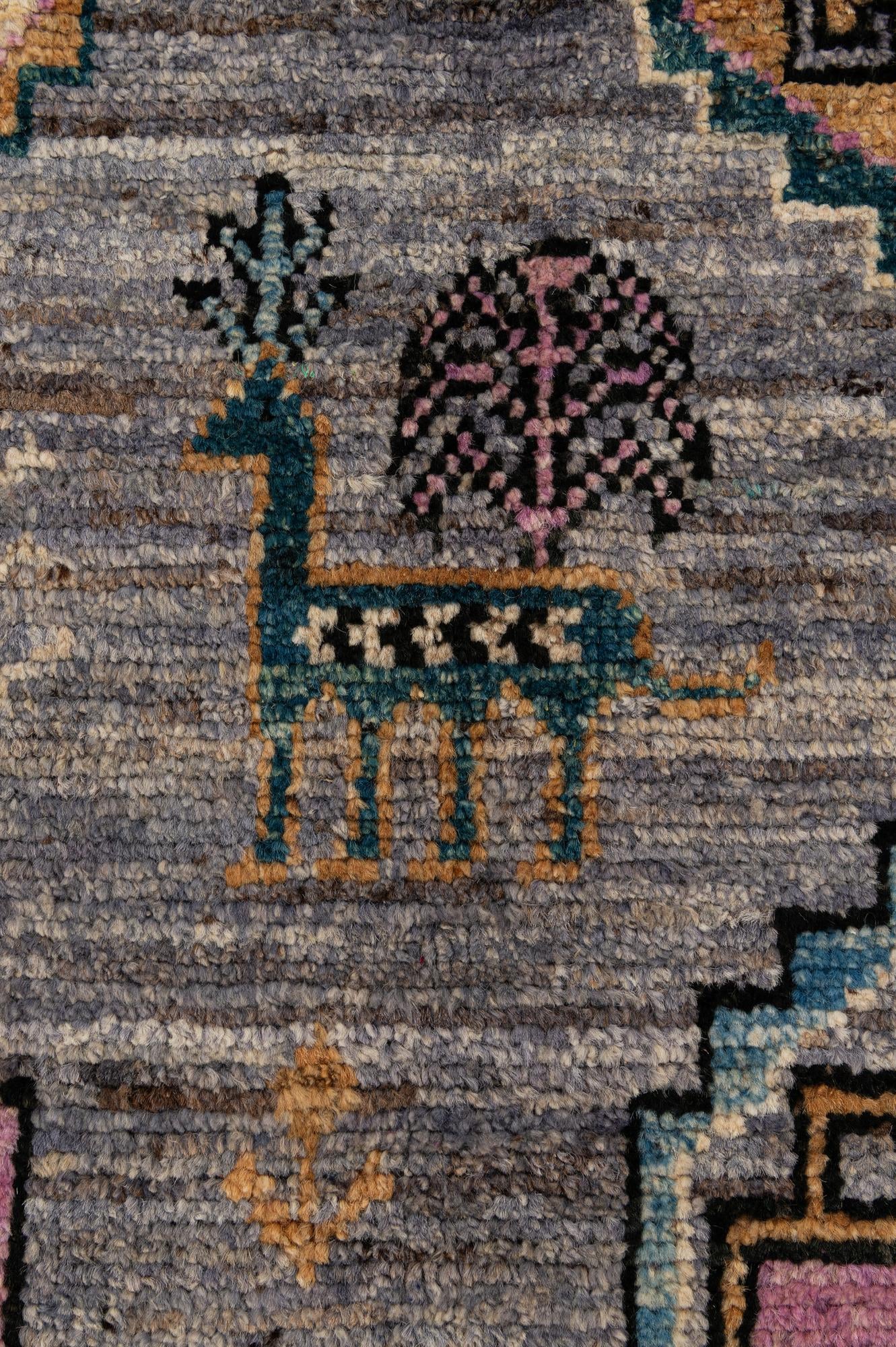8' 1 x 9' 10 Hand Knotted Oushak Wool Rug