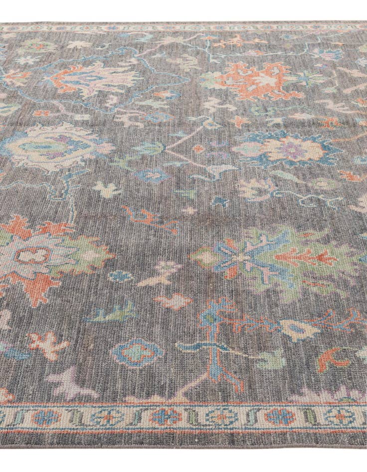 Detail image of 8' 1 x 10'  Hand Knotted Oushak Wool Rug