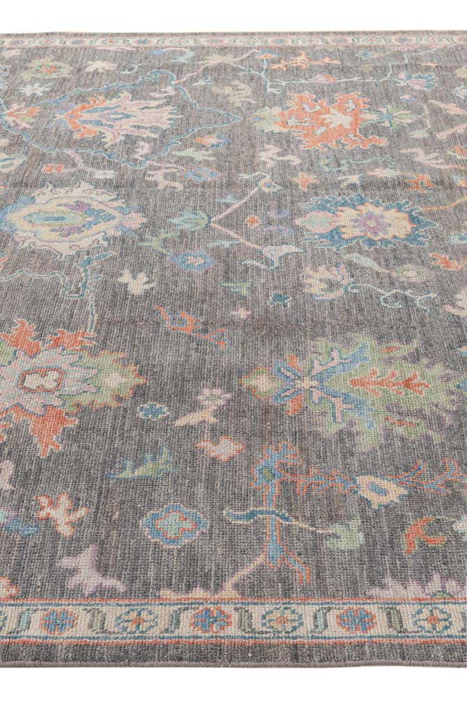 8' 1 x 10' Hand Knotted Oushak Wool Rug