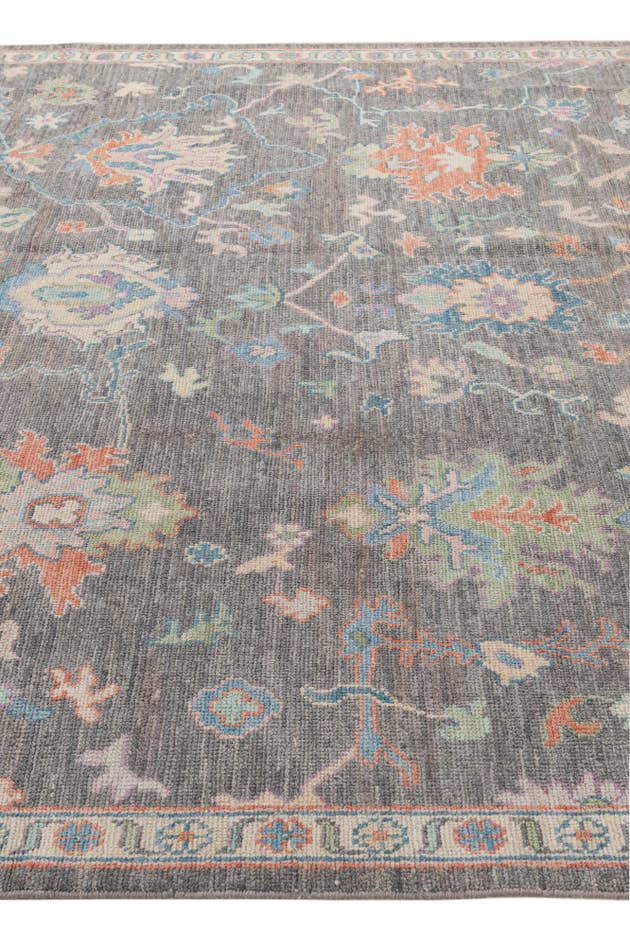 Detail image of 8' 1 x 10' Hand Knotted Oushak Wool Rug