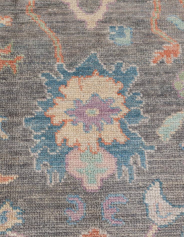 Detail image of 8' 1 x 10'  Hand Knotted Oushak Wool Rug