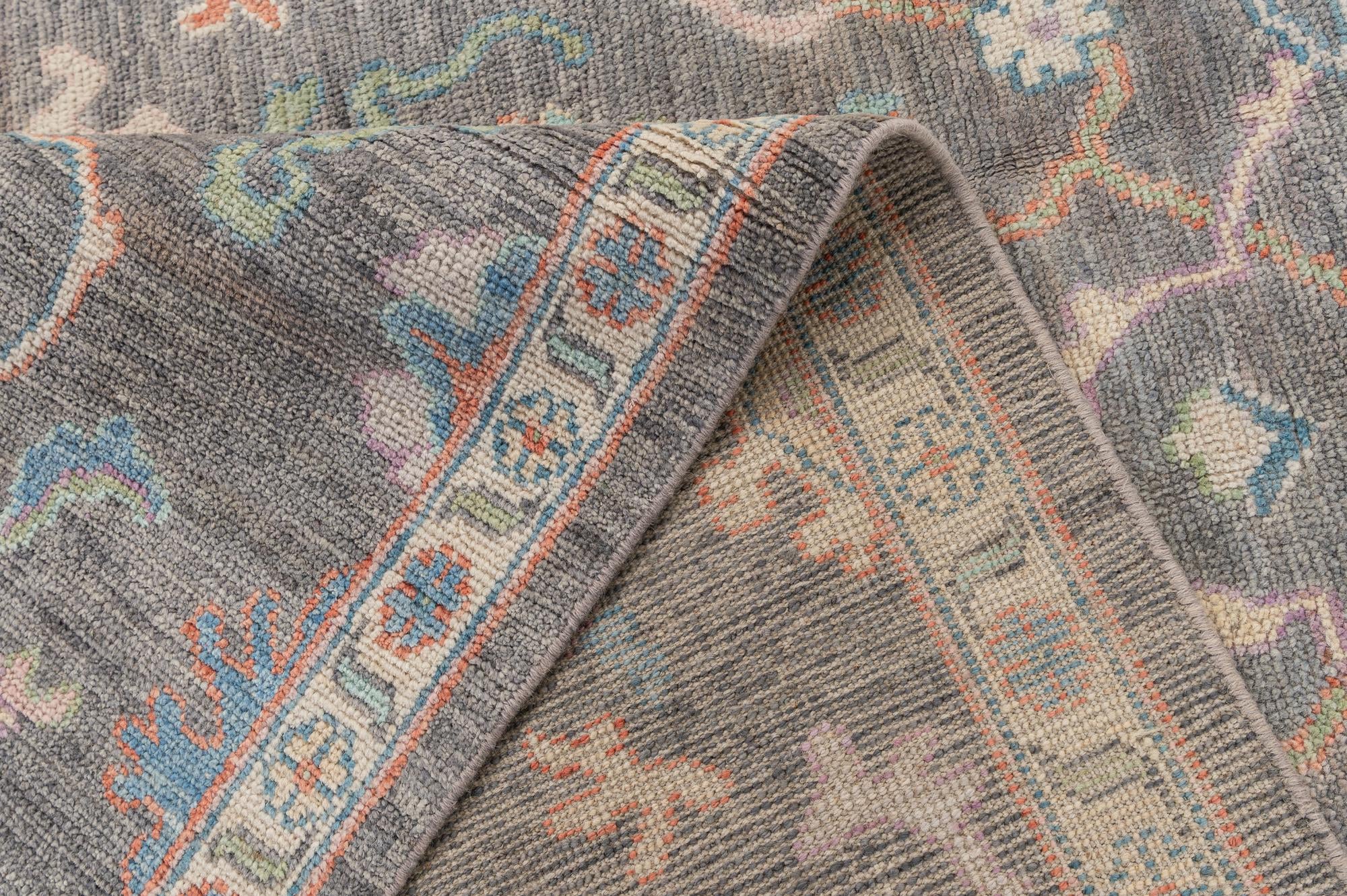 8' 1 x 10' Hand Knotted Oushak Wool Rug