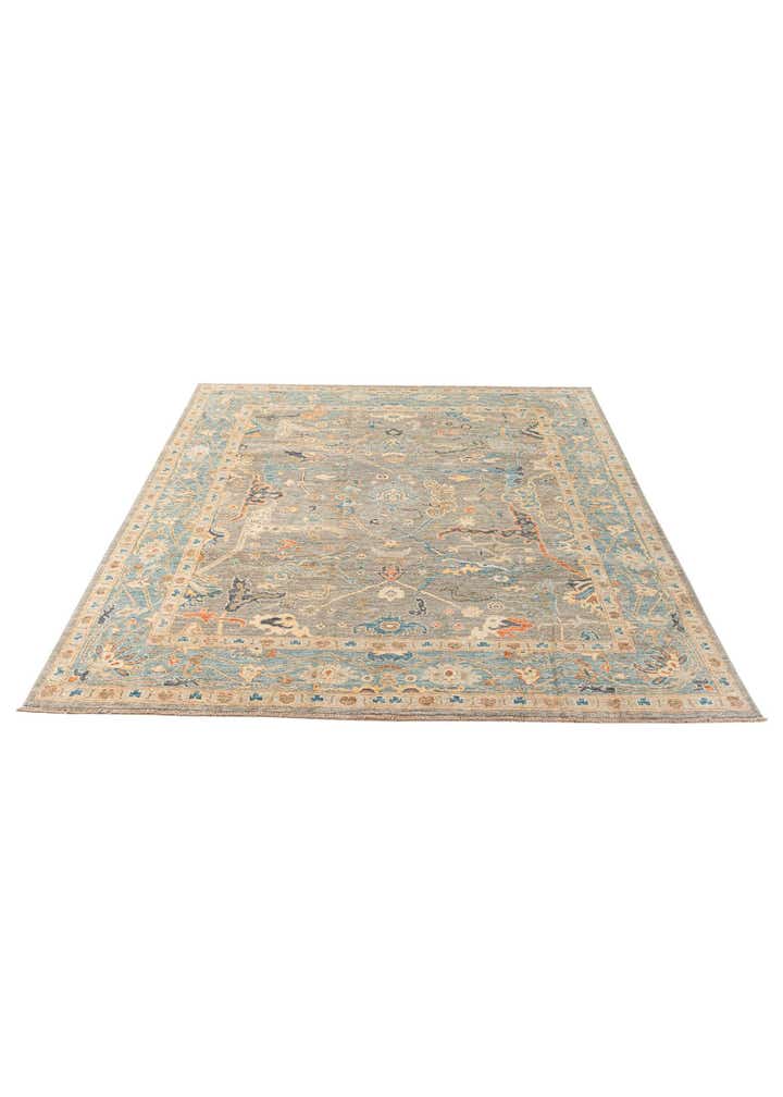 8' 3 x 9' 10 Hand Knotted Oushak Wool Rug