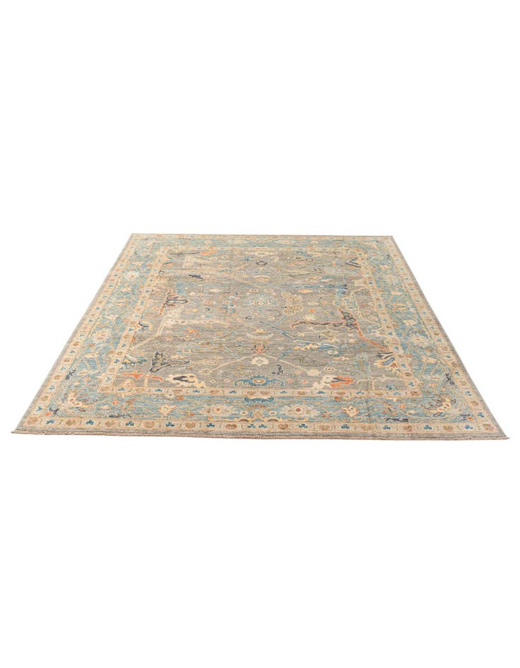 Detail image of 8' 3 x 9' 10 Hand Knotted Oushak Wool Rug