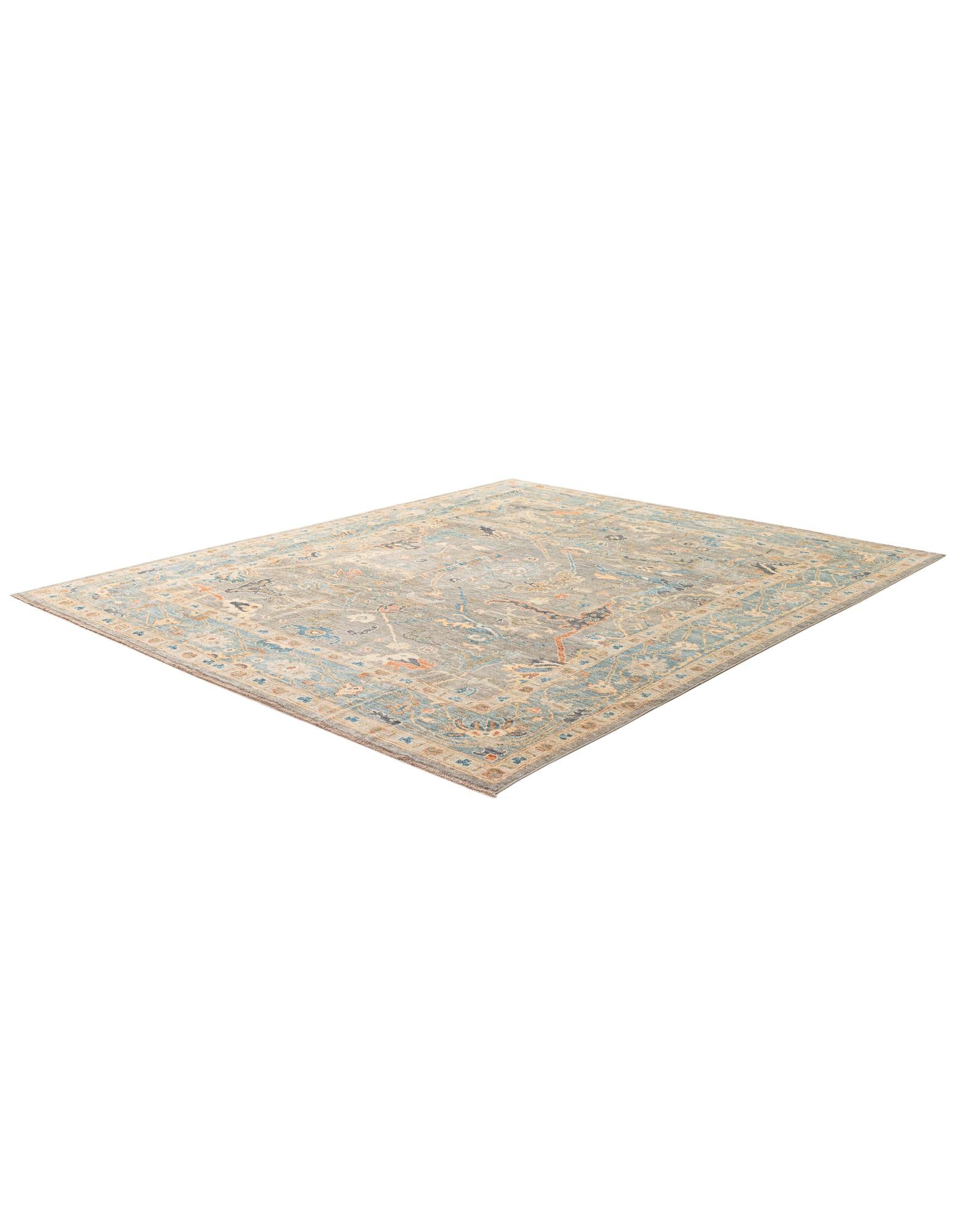 8' 3 x 9' 10 Hand Knotted Oushak Wool Rug