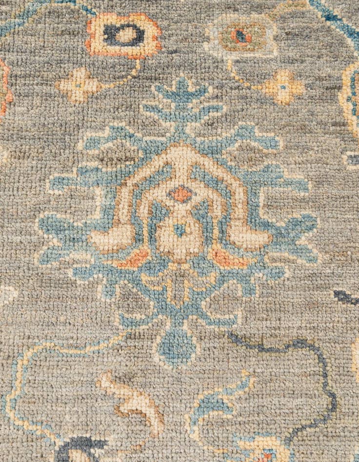 Detail image of 8' 3 x 9' 10  Hand Knotted Oushak Wool Rug
