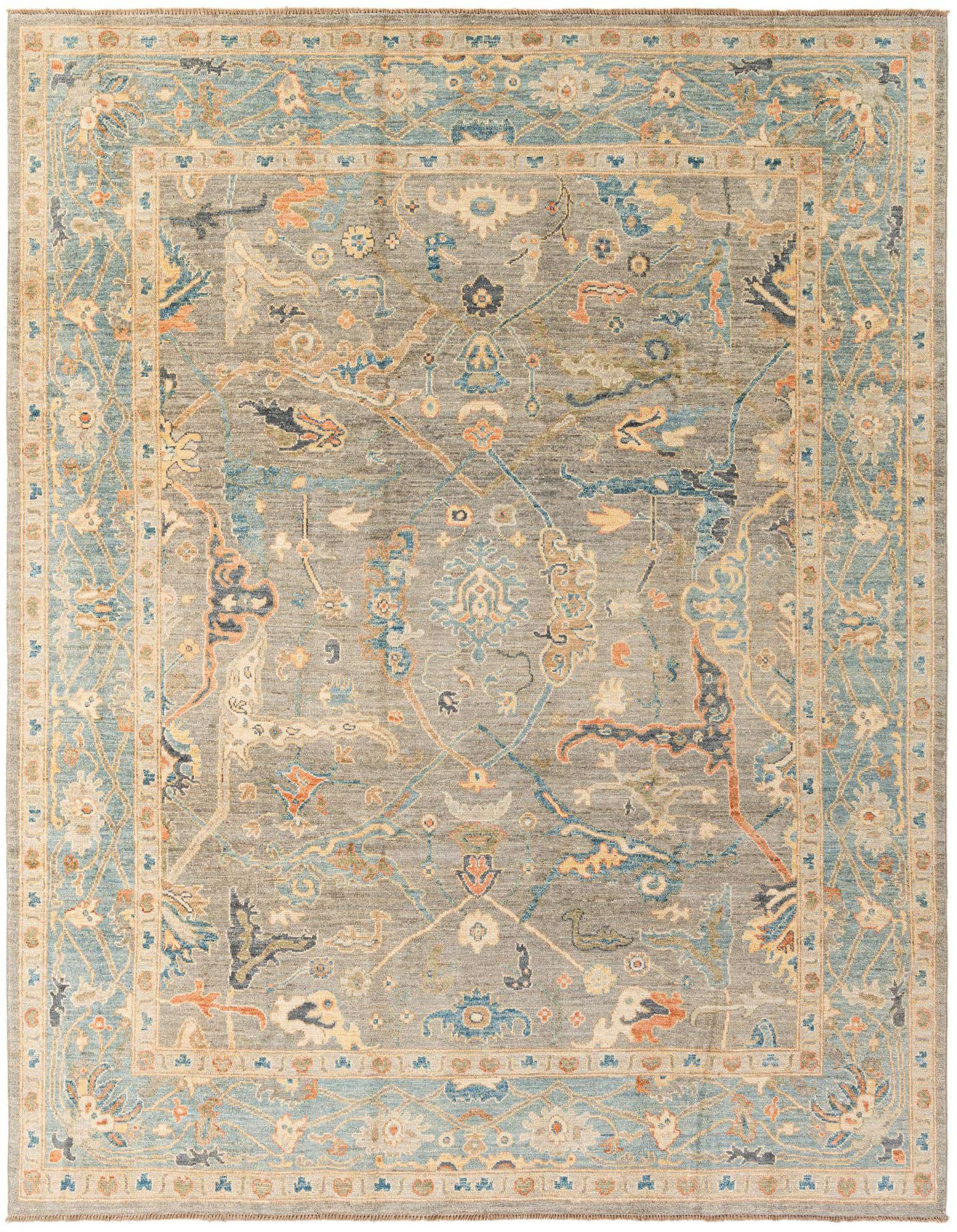 8' 3 x 9' 10 Hand Knotted Oushak Wool Rug