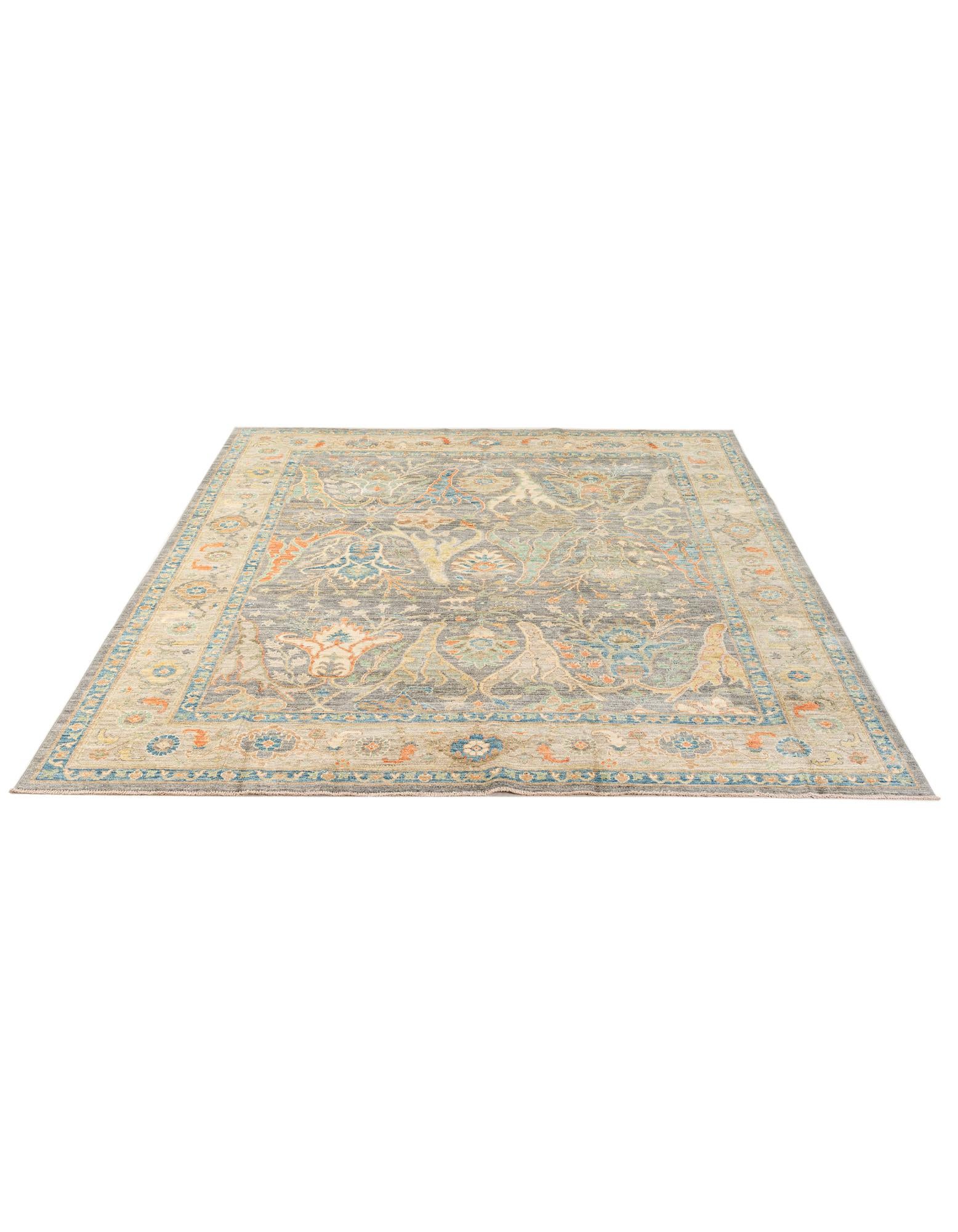 8' 2 x 9' 10 Hand Knotted Oushak Wool Rug