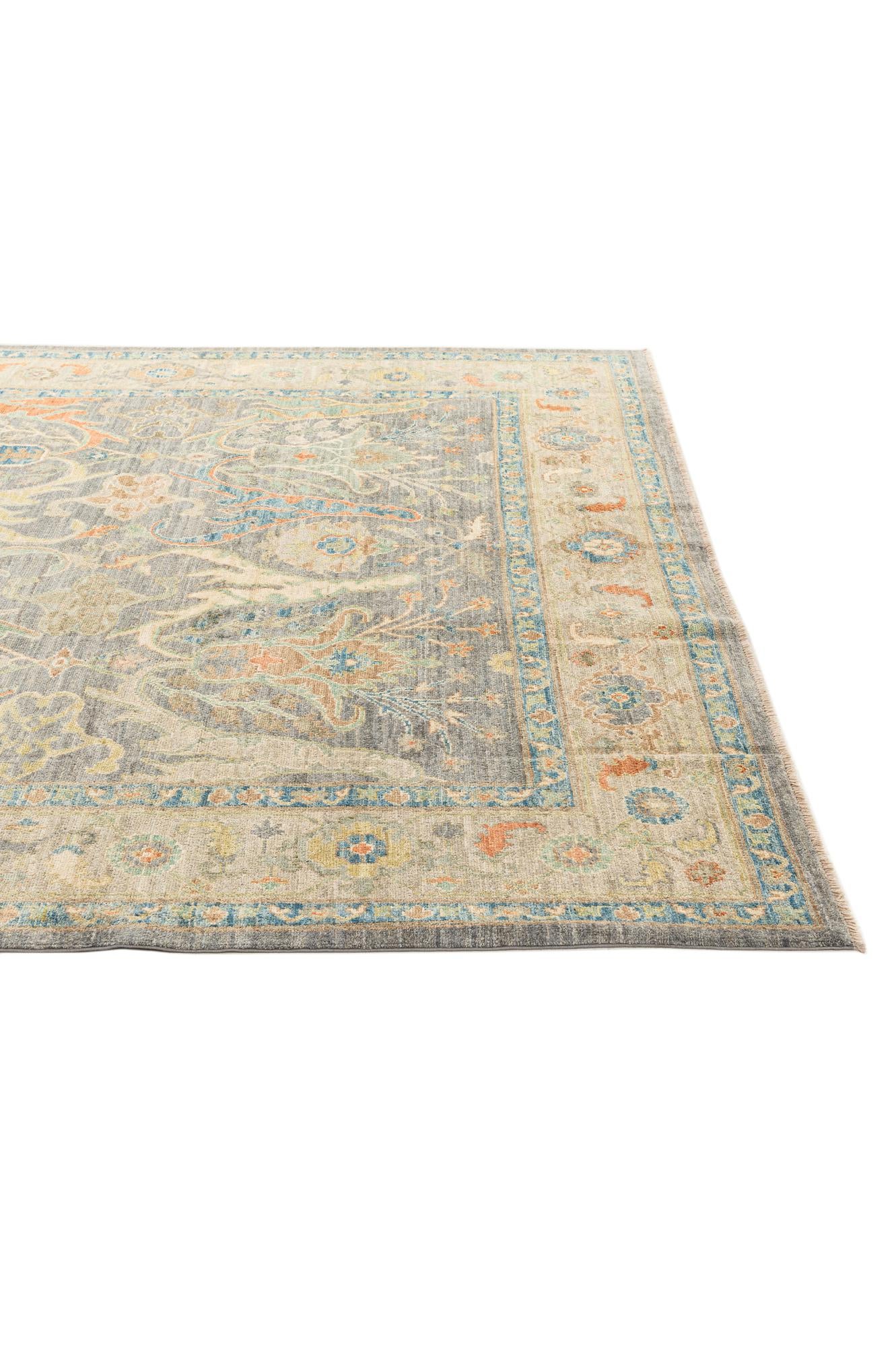 8' 2 x 9' 10 Hand Knotted Oushak Wool Rug