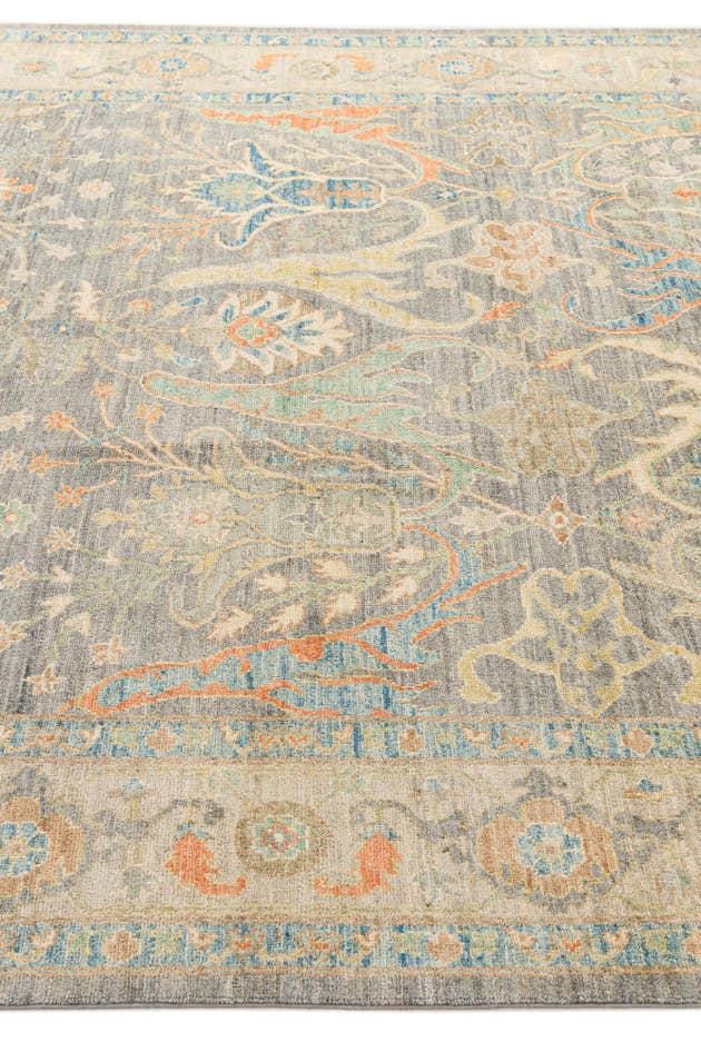 Detail image of 8' 2 x 9' 10 Hand Knotted Oushak Wool Rug