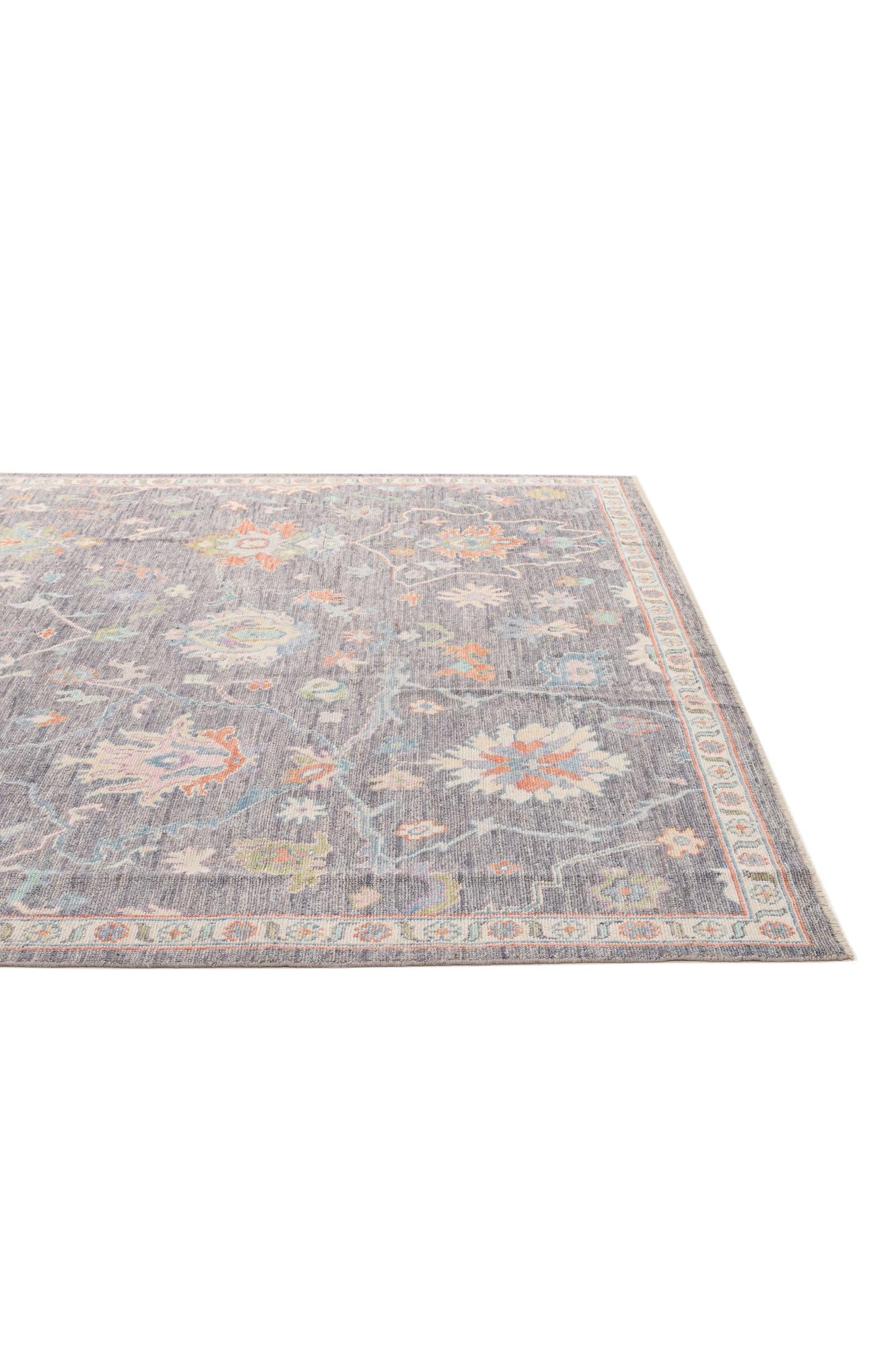 8' 5 x 10' 3 Hand Knotted Oushak Wool Rug