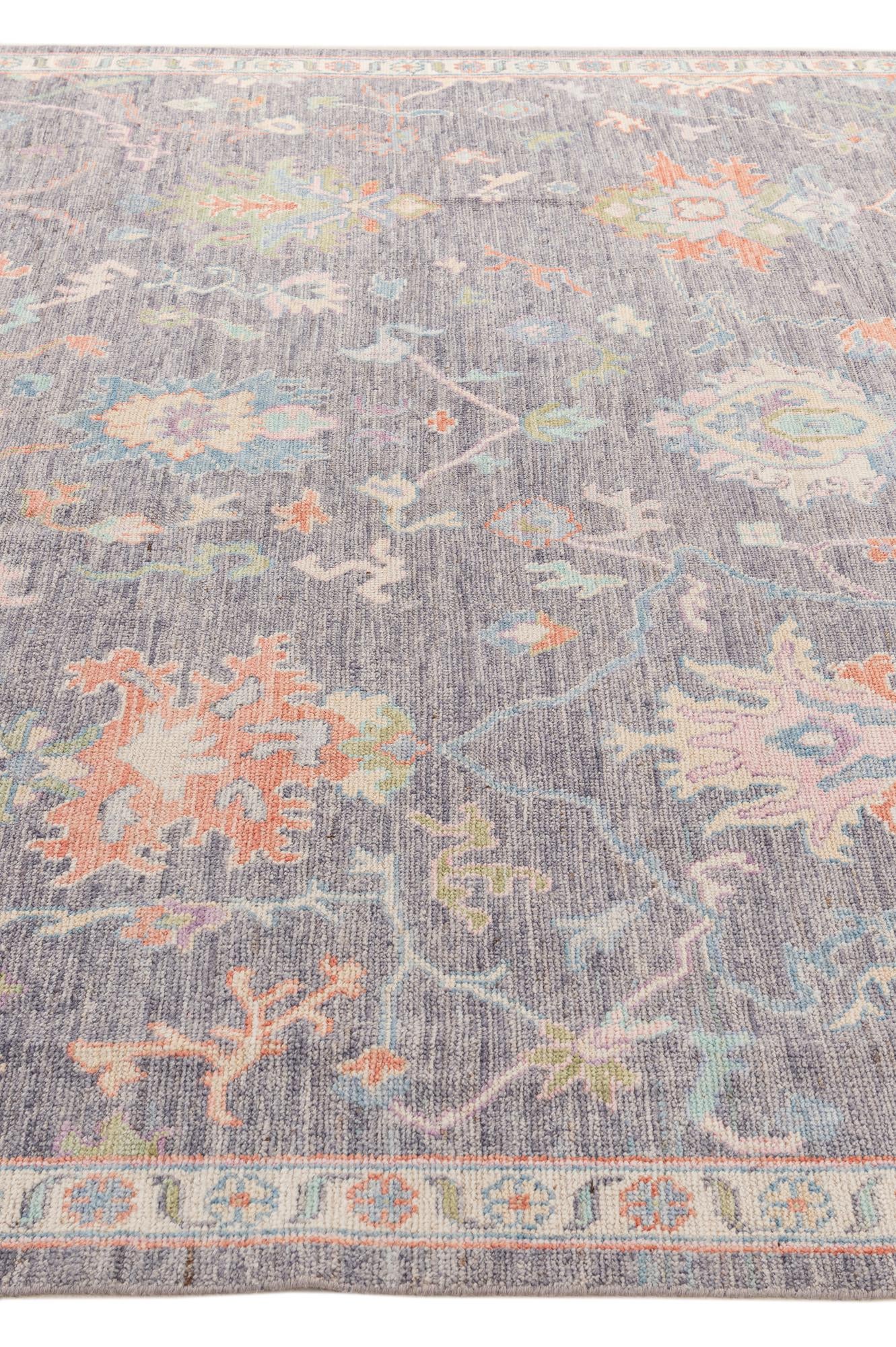 8' 5 x 10' 3 Hand Knotted Oushak Wool Rug