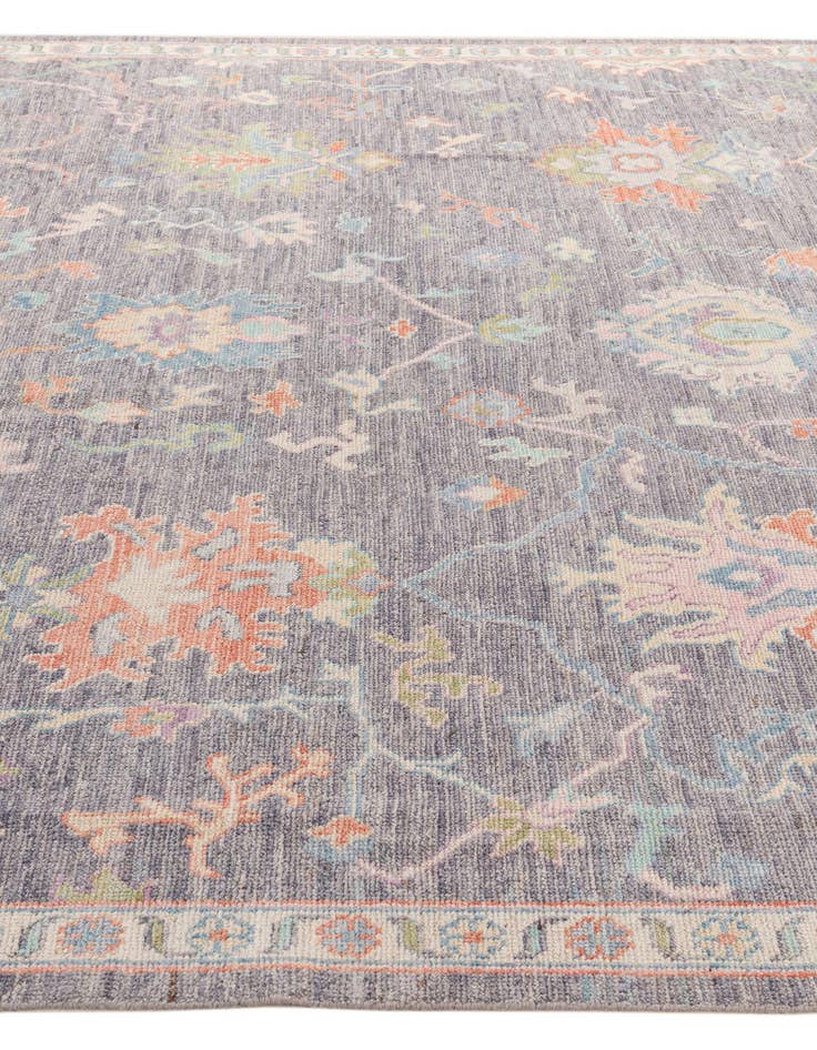 Detail image of 8' 5 x 10' 3  Hand Knotted Oushak Wool Rug