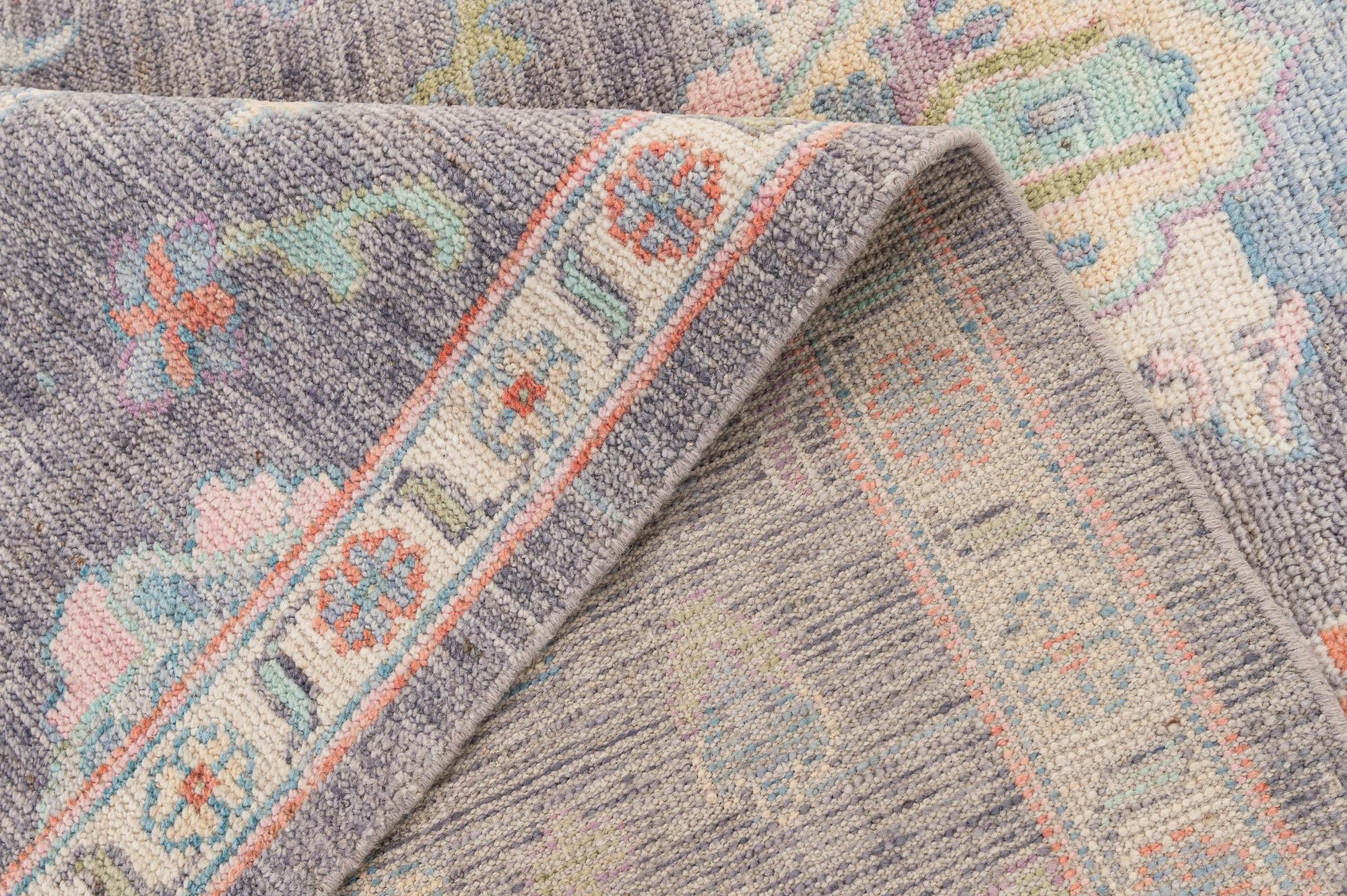 8' 5 x 10' 3 Hand Knotted Oushak Wool Rug