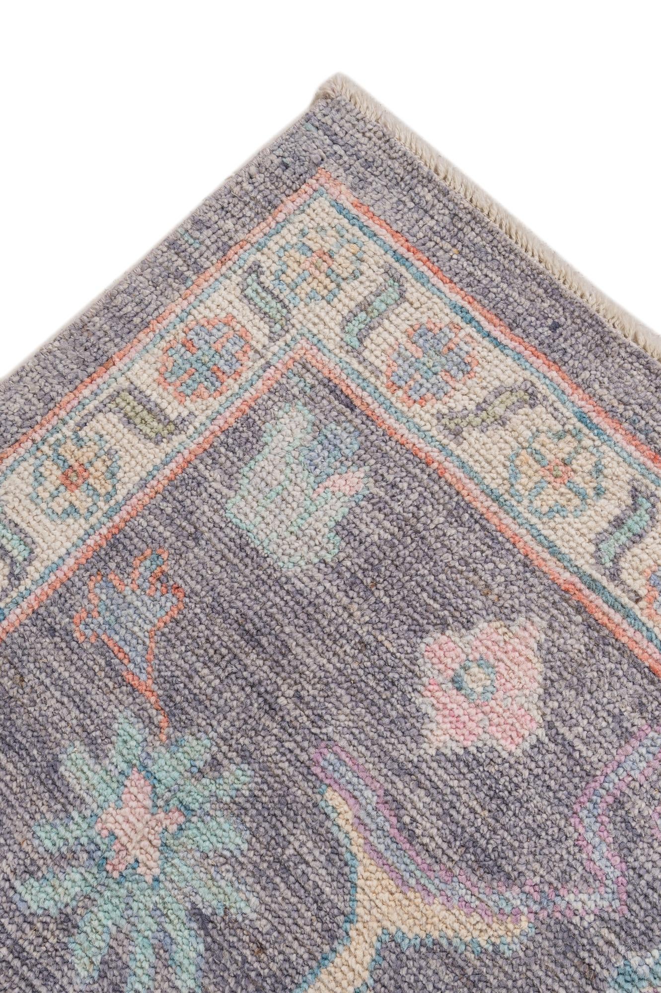 8' 5 x 10' 3 Hand Knotted Oushak Wool Rug