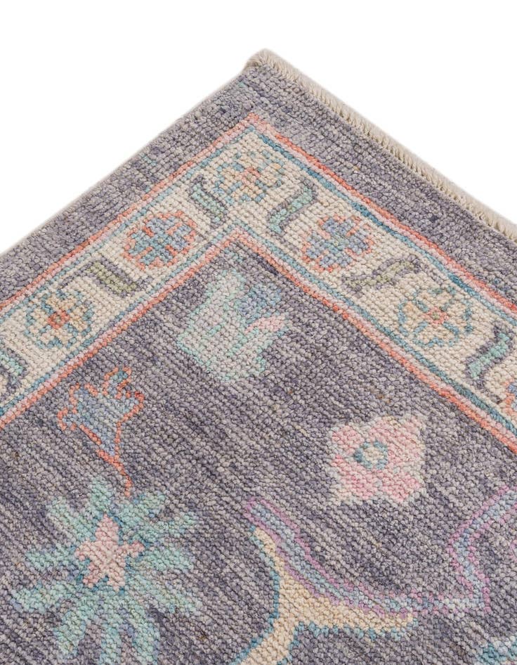 Detail image of 8' 5 x 10' 3  Hand Knotted Oushak Wool Rug