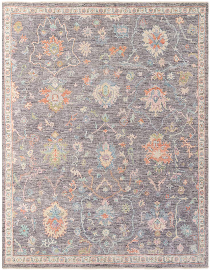 Detail image of 8' 5 x 10' 3 Hand Knotted Oushak Wool Rug