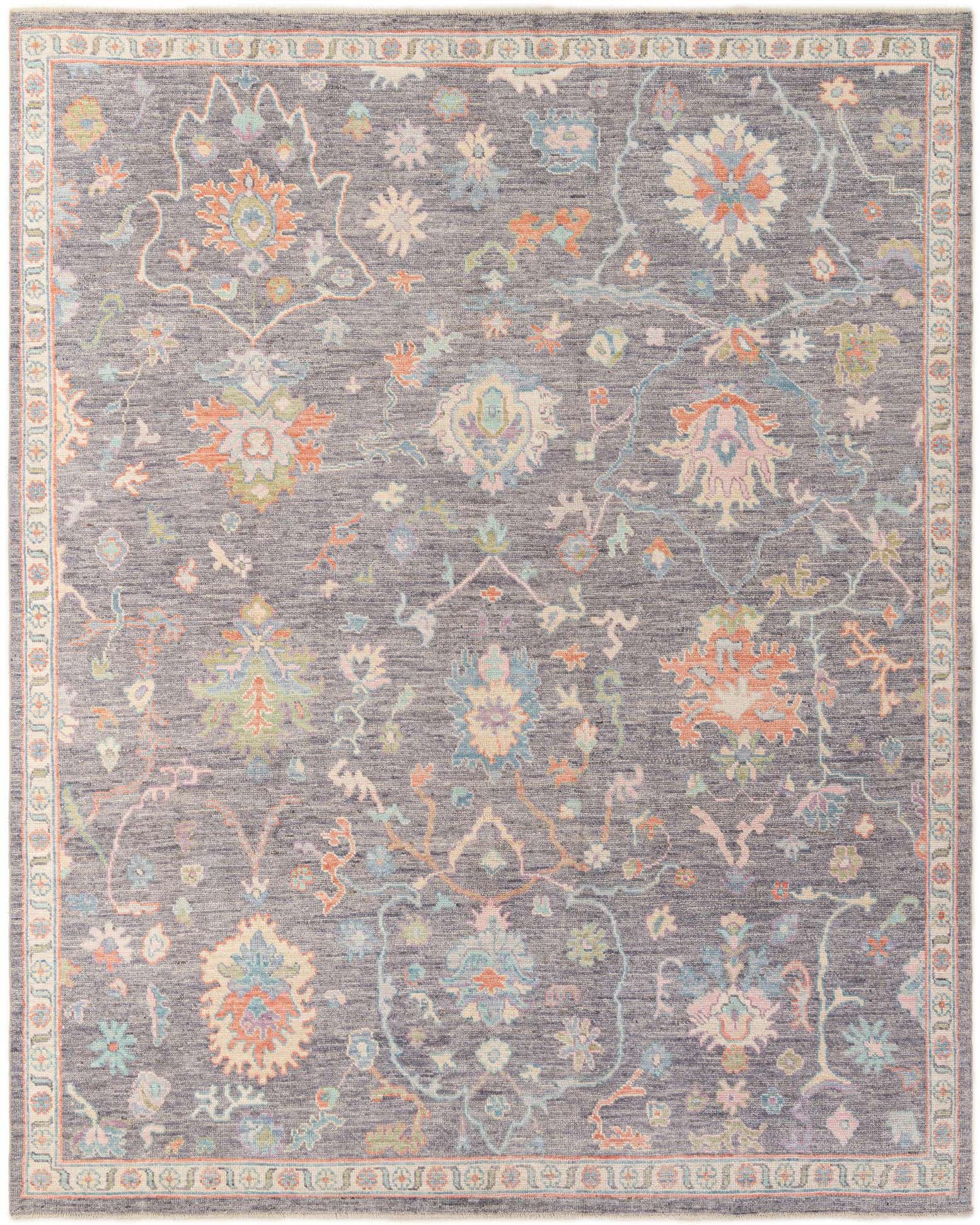 8' 5 x 10' 3 Hand Knotted Oushak Wool Rug