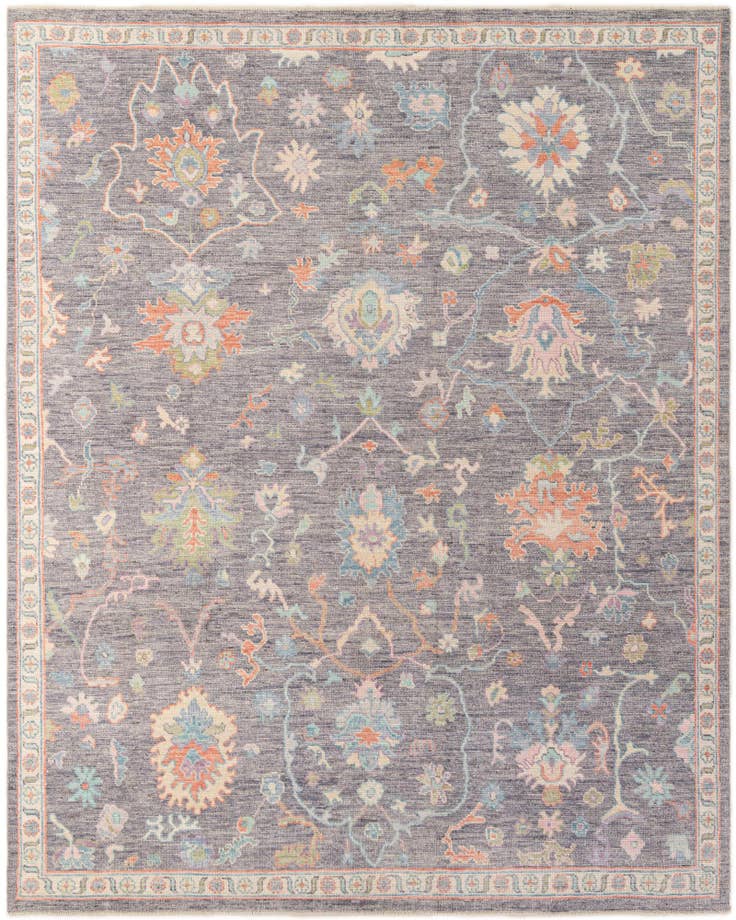 Detail image of 8' 5 x 10' 3 Hand Knotted Oushak Wool Rug