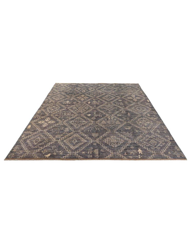 Detail image of 10' 2 x 14' 2 Hand Knotted Oushak Wool Rug