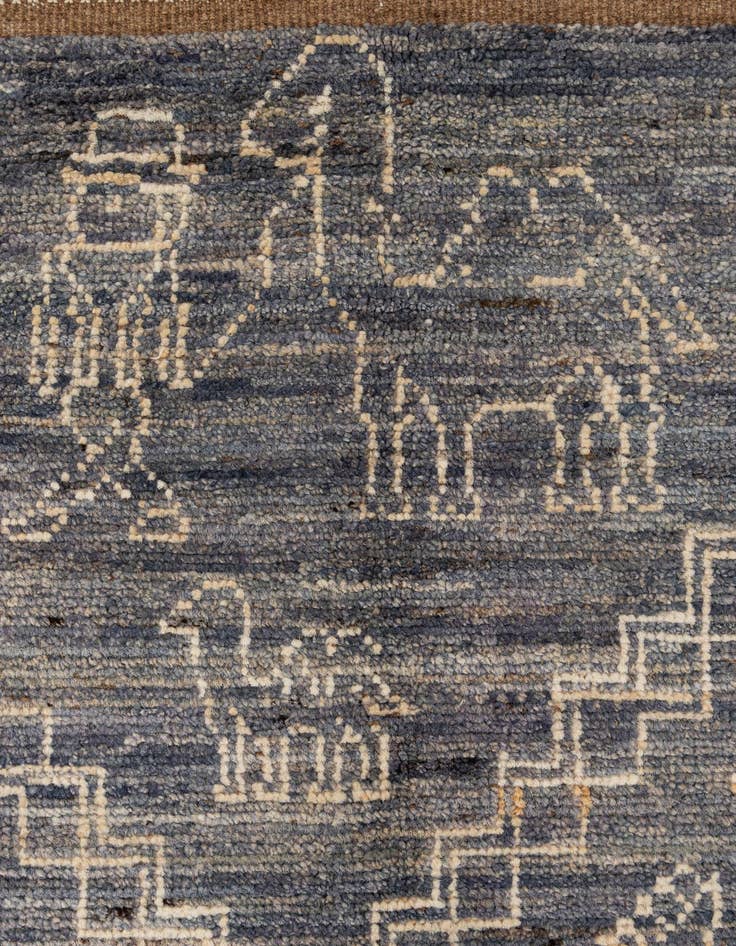 Detail image of 10' 2 x 14' 2  Hand Knotted Oushak Wool Rug