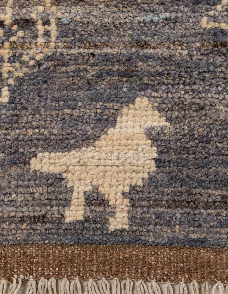 Detail image of 10' 2 x 14' 2  Hand Knotted Oushak Wool Rug
