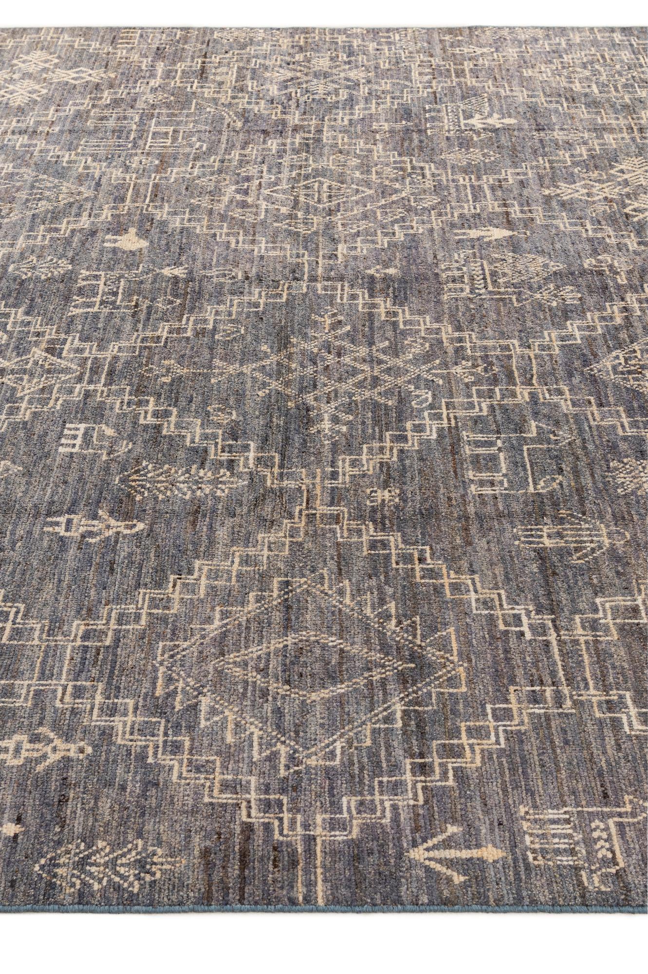 10' 2 x 14' 2 Hand Knotted Oushak Wool Rug