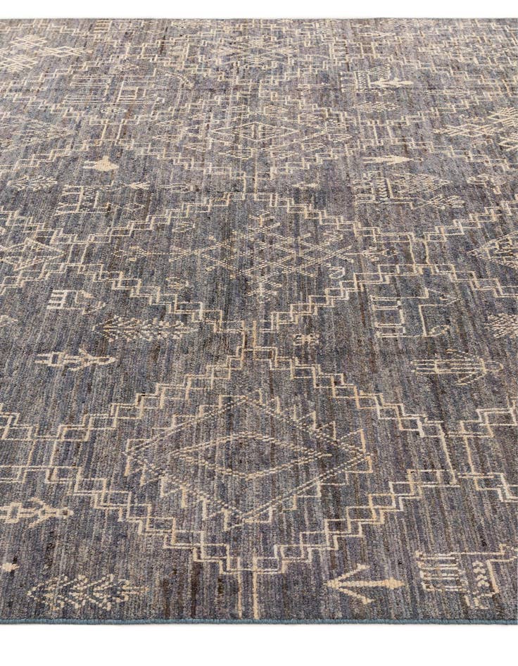 Detail image of 10' 2 x 14' 2  Hand Knotted Oushak Wool Rug