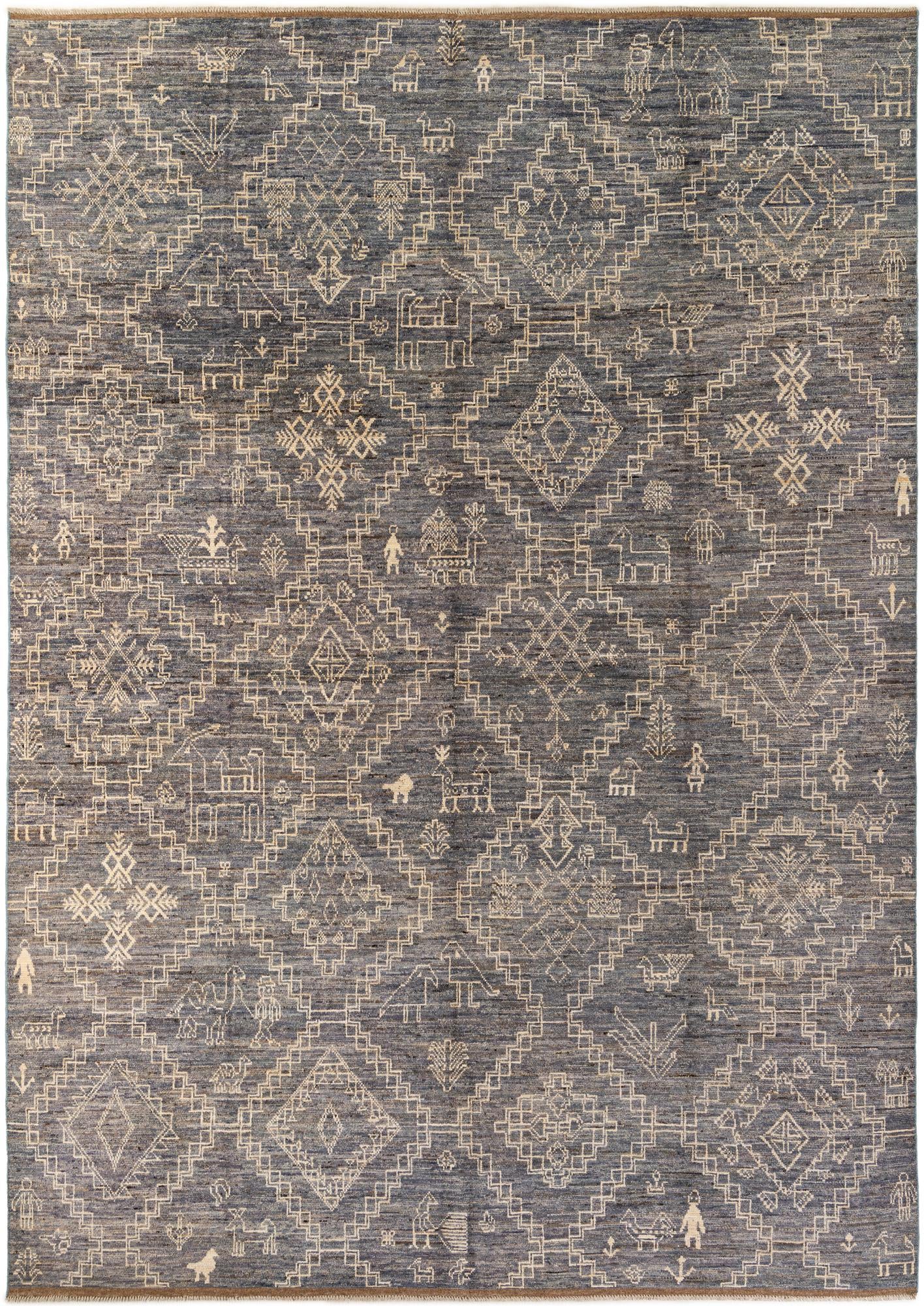 10' 2 x 14' 2 Hand Knotted Oushak Wool Rug