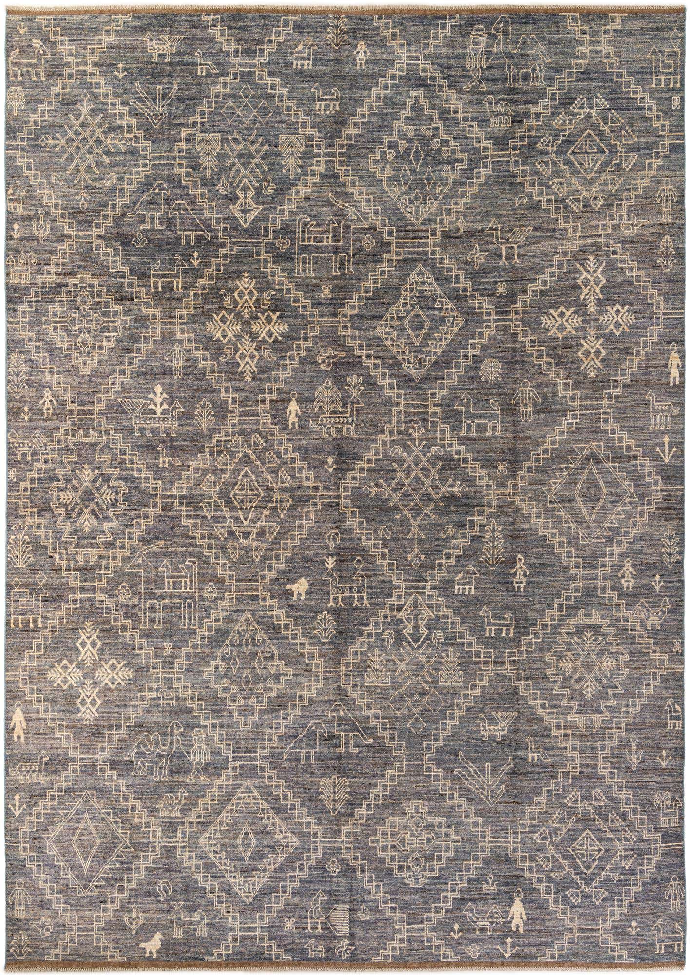 10' 2 x 14' 2 Hand Knotted Oushak Wool Rug