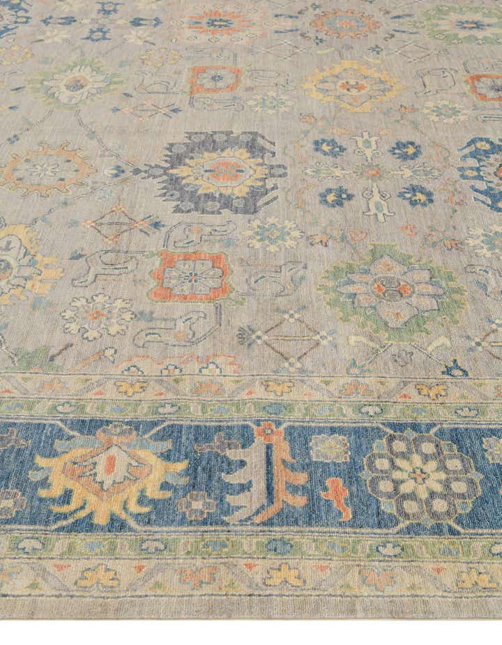 12' x 14' 9 Hand Knotted Oushak Wool Rug