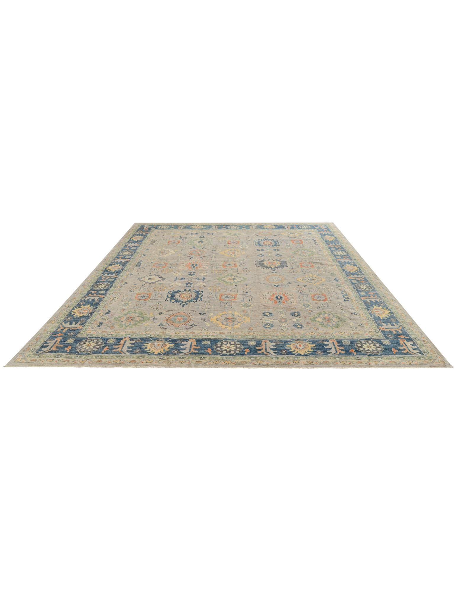 12' x 14' 9 Hand Knotted Oushak Wool Rug